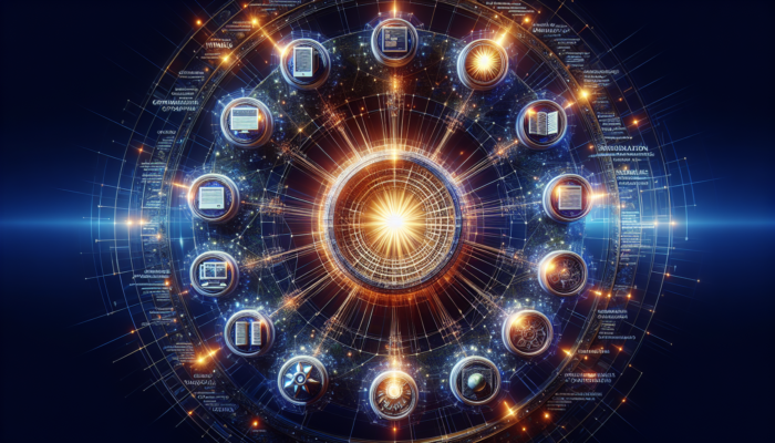 Interconnected web pages illuminated by strategic links within a Bridgwater e-commerce site, demonstrating internal SEO optimisation with descriptive anchor text directing users to related articles.